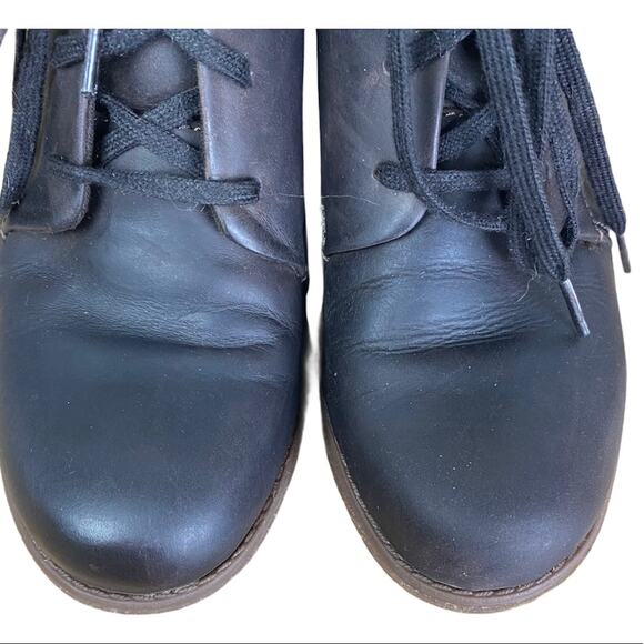 Clarks Leather Lace Up Heeled Ankle Booties Brown Sz 7.5 - Picture 7 of 8